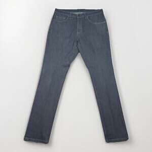 Blue Delta Jeans Mens Size 32x31 Gray Made in USA Custom Slim Straight Stretch